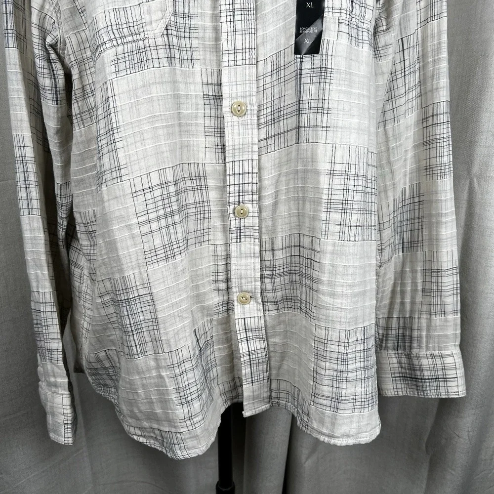 NEW! Banana Republic Santorini Blues‎ Men's XL Button Down Shirt Standard Fit